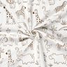 Cotton Jersey jungle animal drawings – ivory/chocolate,  thumbnail number 3