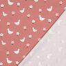 Cotton Jersey Geese on the flower meadow | Poppy Fabrics – dark dusky pink/white,  thumbnail number 4