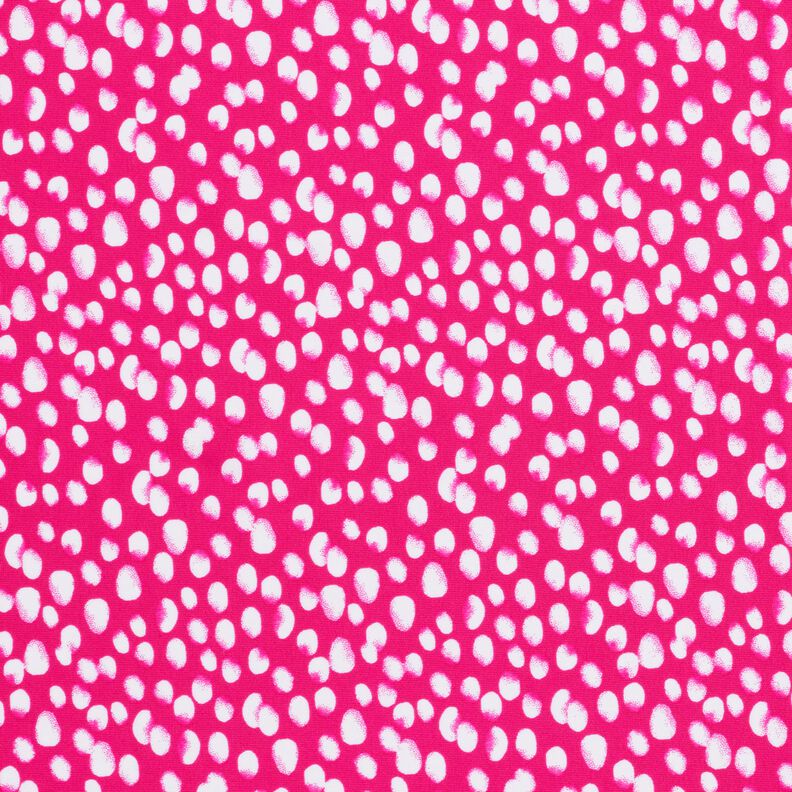 Swimsuit fabric mini polka dots – intense pink/white,  image number 1
