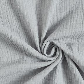 GOTS Triple-Layer Cotton Muslin – light grey, 