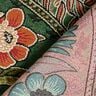 Decor Fabric Tapestry Fabric Floral Ornaments – green/light orange,  thumbnail number 4