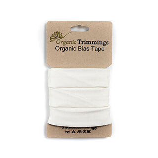 Bias binding Organic Cotton Jersey [3 m | 20 mm]  – white, 
