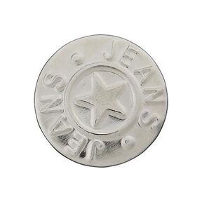 Patent Jeans Button Star – silver metallic, 