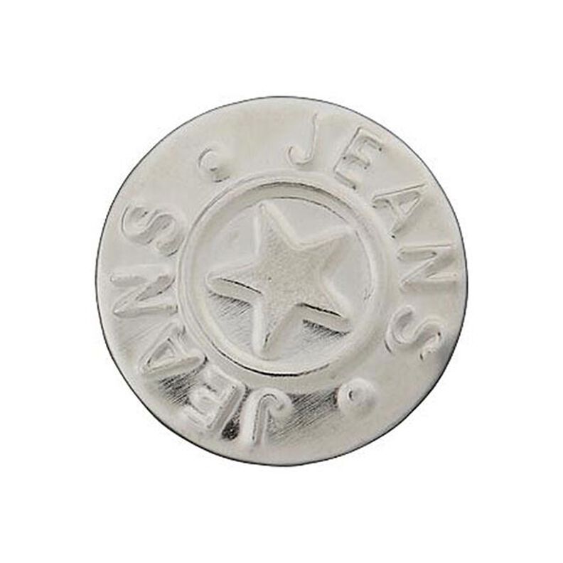 Patent Jeans Button Star – silver metallic,  image number 1