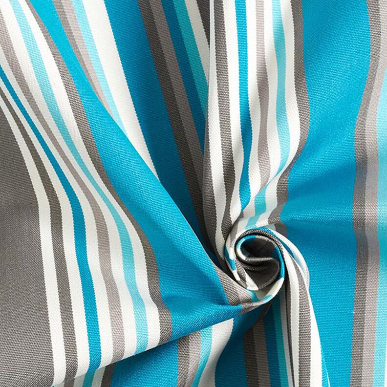 awning fabric Blurred Stripes – grey/turquoise,  image number 4