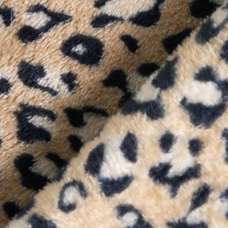 Cosy Fleece Leopard Print – medium brown,  image number 4