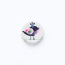 2-Hole Button with Bird Motif [ Ø 15 mm ] – offwhite/black,  thumbnail number 1