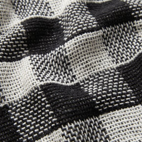 Coat fabric double weave check – black/white, 