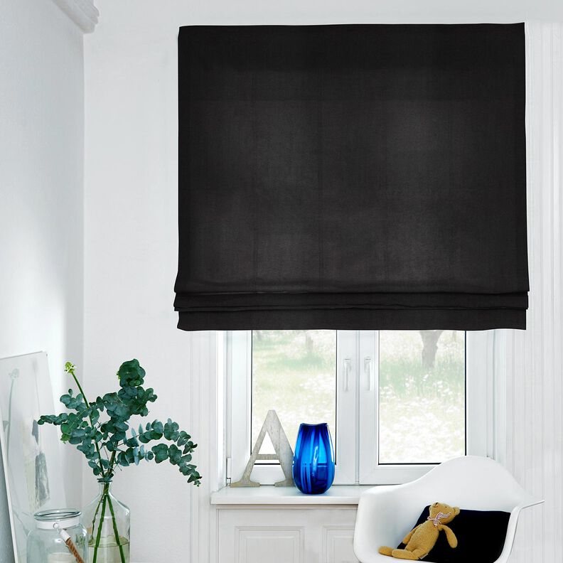 Curtain Fabric Doubleface – black,  image number 5