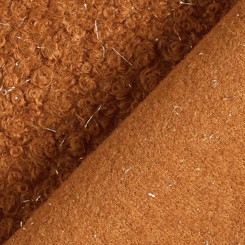 Shiny Threads Bouclé Knit – caramel,  image number 3