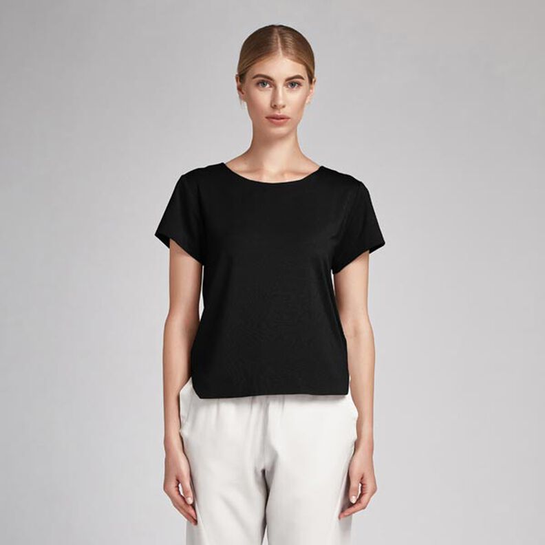 Cotton Poplin Plain – black,  image number 6