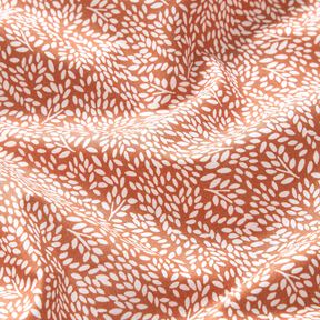 Cotton Cretonne Mini leaves – lobster/white, 