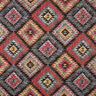 Decor Fabric Tapestry Fabric Ethno Diamonds – carmine/black,  thumbnail number 1