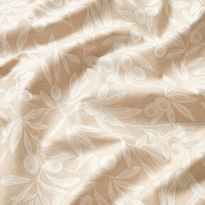 Coated Cotton Jacquard coated olives – natural/light beige, 