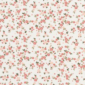 Cotton Jersey pink flowers – ivory, 