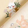 Cotton Poplin Animals picking flowers – vanilla yellow,  thumbnail number 4