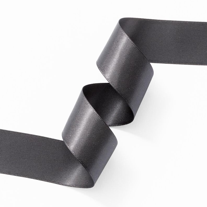 Satin Ribbon [25 mm] – dark grey,  image number 3