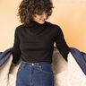 Denim Teddy Quilted Fabric | by Poppy – denim blue,  thumbnail number 9