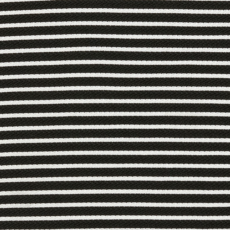 Horizontal Stripes Jacquard Jersey – black/white,  image number 1