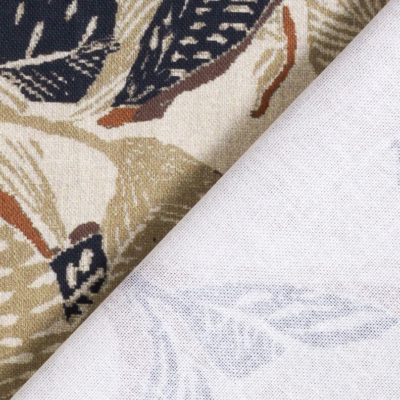 Decor Fabric Half Panama intertwined leaves – natural/light khaki, image number 4