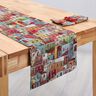 Decor Fabric Tapestry Fabric colourful small town – carmine/blue,  thumbnail number 6
