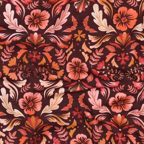 Cotton Jersey Flowers Digital Print – burgundy, 
