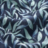 Double Gauze/Muslin Watercolour Leaves Digital Print – navy blue,  thumbnail number 2