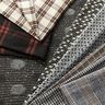 Coat fabric cotton mix Glen check – white/midnight blue,  thumbnail number 7