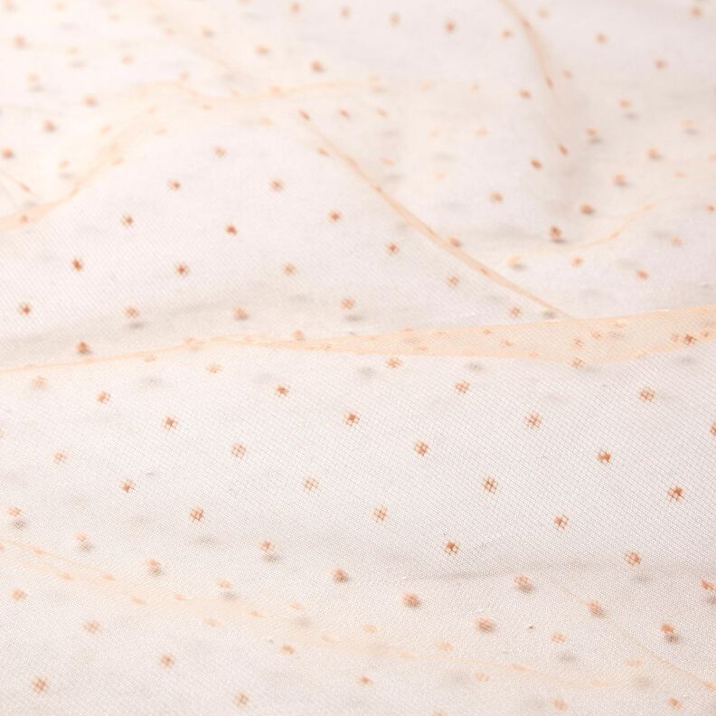 Tulle velvet dots – beige,  image number 2