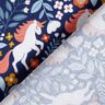 Cotton Poplin Floral Unicorn Digital Print – indigo,  thumbnail number 4