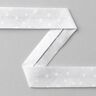 Stars Bias Tape [20mm] - white,  thumbnail number 1