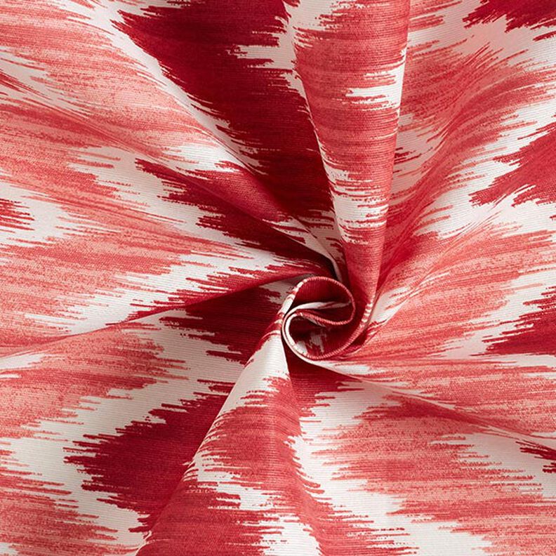 Ikat print coated cotton – red/white,  image number 3