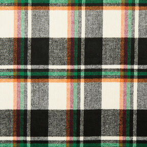colourful checked coat fabric &ndash; black/white | Remnant 50cm, 
