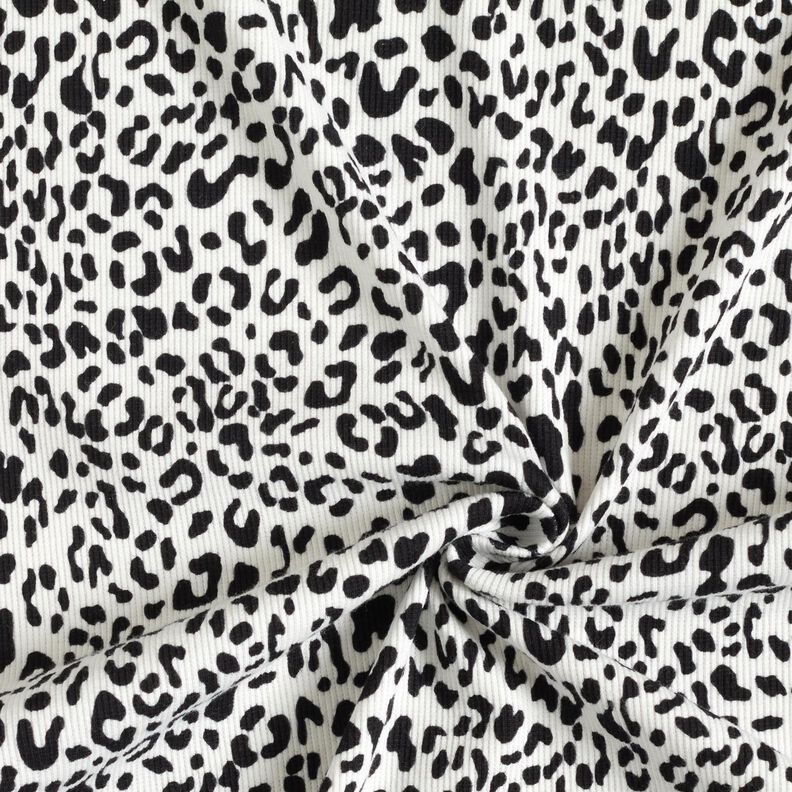 Ribbed Jersey Leopard Print – offwhite,  image number 3