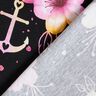 Cotton Jersey maritime flowers | Glitzerpüppi – black/purple,  thumbnail number 4