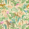 Decor Fabric Half Panama jungle animals – beige/green,  thumbnail number 1