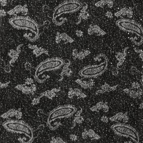 Coating fabric paisley and sequins – anthracite/light grey, 