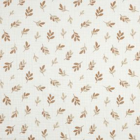 Double Gauze/Muslin branches | Poppy Fabrics – ivory/mocca, 