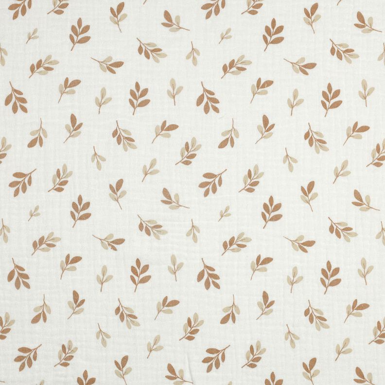 Double Gauze/Muslin branches | Poppy Fabrics – ivory/mocca, image number 1