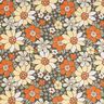 Cotton Cretonne Retro Flowers – light orange/light yellow,  thumbnail number 1