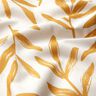 Decor Fabric Half Panama minimalist leaves – mustard/natural,  thumbnail number 2