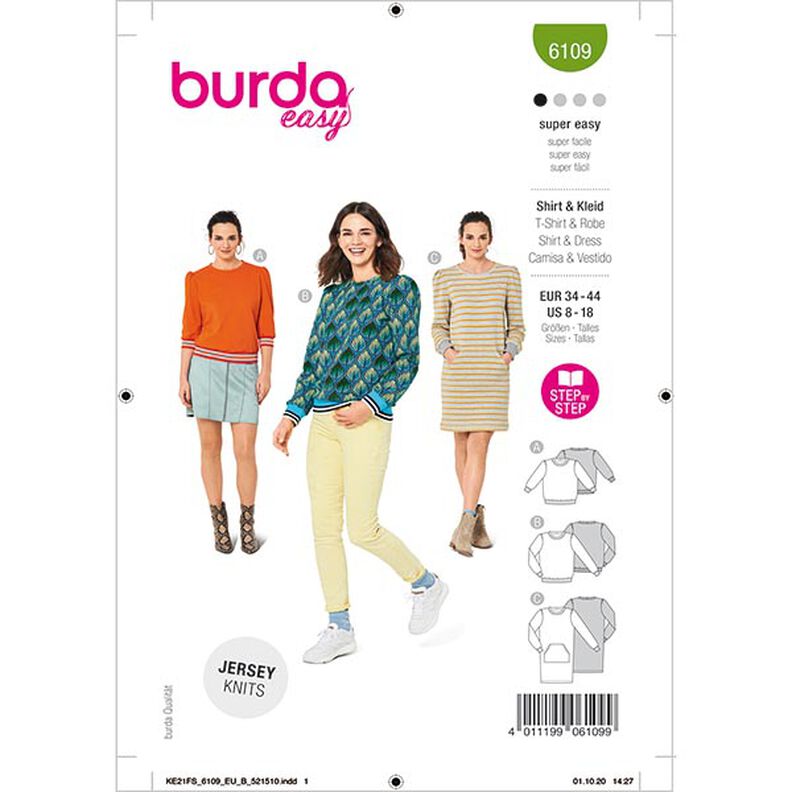 Sweatshirt | Burda 6109 | 34-44,  image number 1