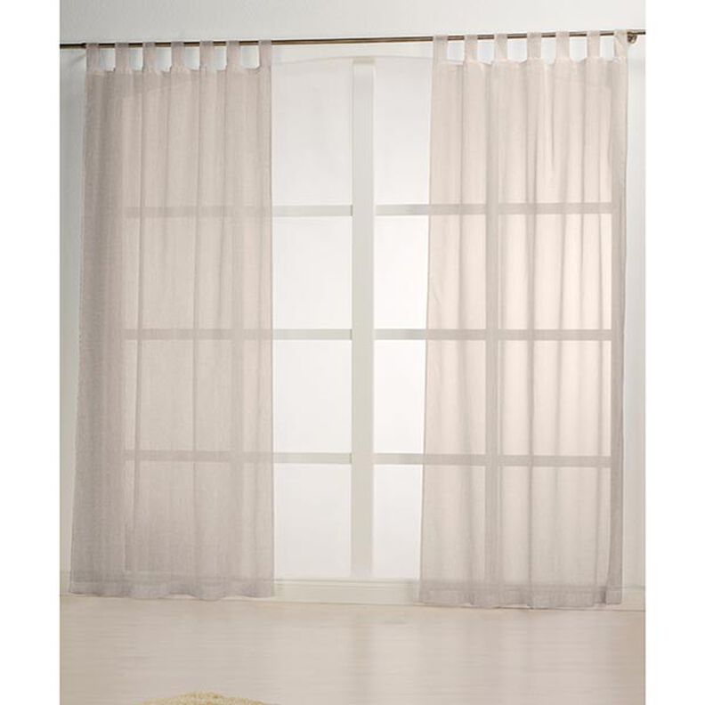 Curtain Fabric Voile Linen Look 300 cm – sand,  image number 5