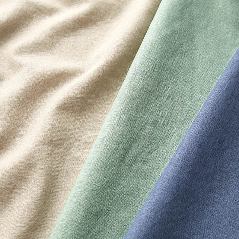 Linen Cotton Blend Plain – steel blue,  image number 5