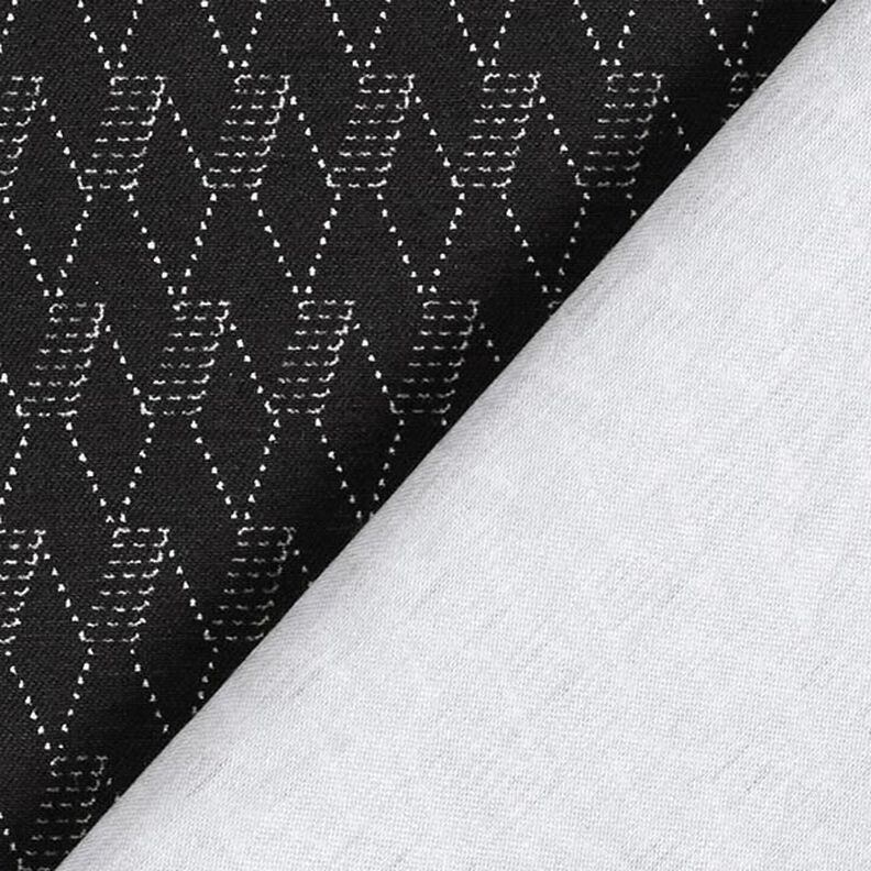 Abstract Diamonds Stretch Denim – black,  image number 4