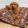 Decor Fabric Half Panama Dog portraits – carmine/gold,  thumbnail number 5