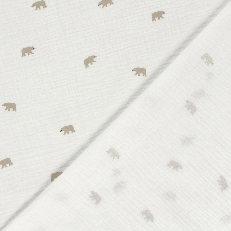 Double Gauze/Muslin polar bear – white, image number 4