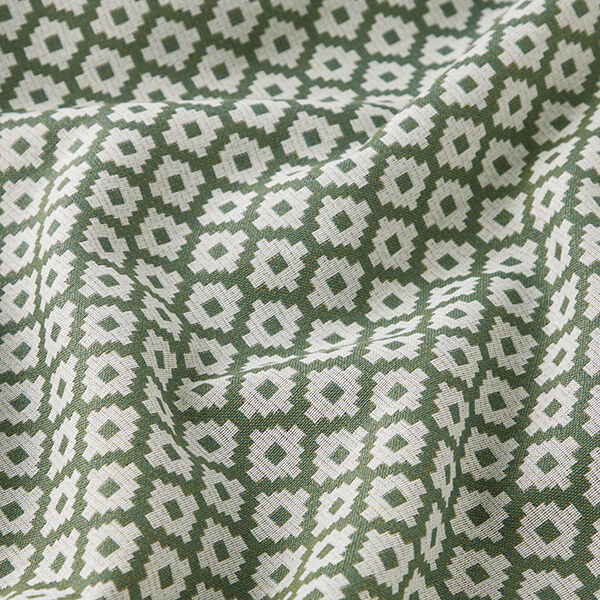 Outdoor fabric jacquard rhombus – olive,  image number 2