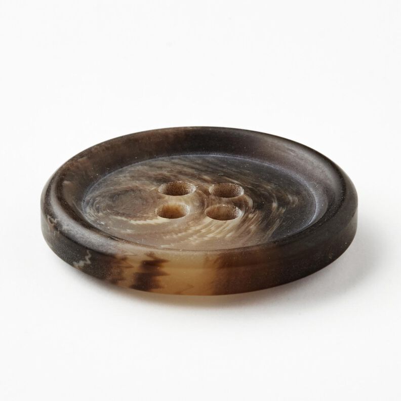 4-hole round button  [Ø 25 mm] – black brown,  image number 2