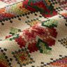 Decor Fabric Tapestry Fabric Cross stitch – light beige/carmine,  thumbnail number 2